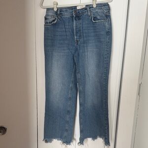 Women's Free People Frayed Hem Jeans